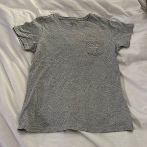 This is a loose Vinyard Vines T-shirt with Wisconsin written on the back.